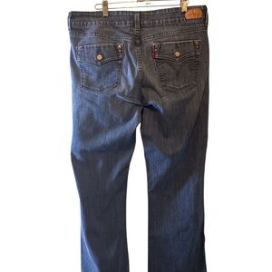 Levis Blue Jeans Womens 526 Slender Boot Size 14M Flat Front Trousers